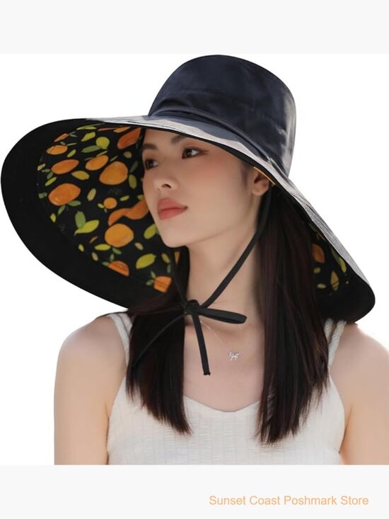 Wide Brim Sun Hat Packable UV Protection Metal Wired Edge main image 6